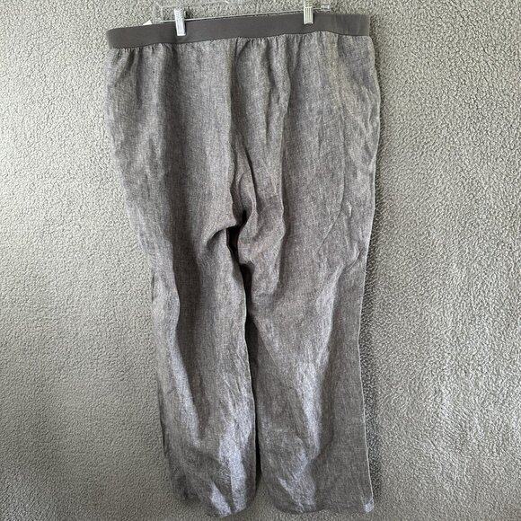 Coldwater Creek Linen Pants 22W | Plus Size Soft Grey Coastal Chic - Picture 4 of 8